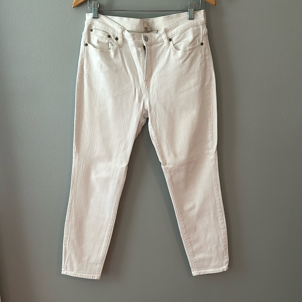 J. Crew White Stretch Skinny Jeans